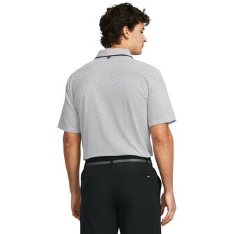 Heren Golfpolo Under Armour Iso-Chill Verge Croscutt Wit Zwart