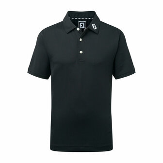 Footjoy Stretch Pique Solid Polo Junior Black