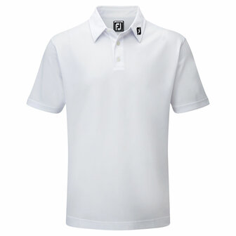 Polo Footjoy Stretch Pique Solid Junior Blanc