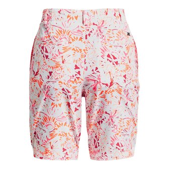 Under Armour Links Printed Dames Korte Broek White Orange Tropic 