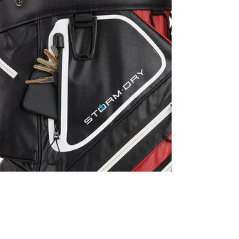 Taylormade TM23 Cartbag Storm Dry Waterproof Rood Zwart