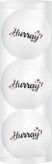 Golfballen Gift Set Hurray 3 Ballen