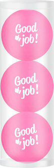 Golfballen Gift Set Good Job! 3 Ballen Pink