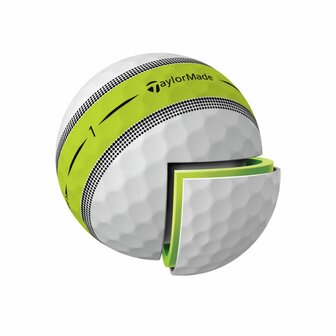 Taylormade TM24 Tour Response Stripe Golfballen Wit Oranje