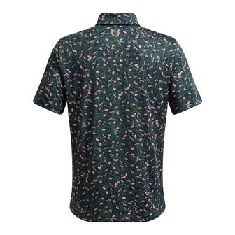 Under Armour Hommes Playoff Golfpolo 3.0 Printed-Midnight Navy Forest Green