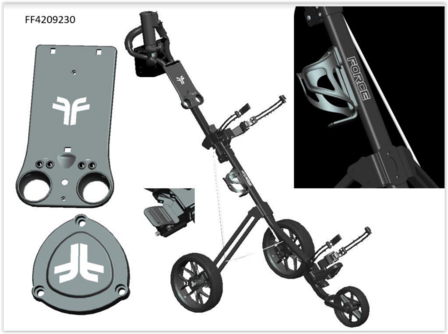 Fastfold Force 3 wiel Golftrolley Wit