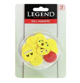 Legend Emoticon Ballmarkers 12 stuks