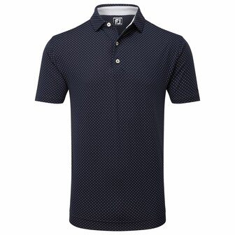 Footjoy Slisle Dot Heren Polo Shirt Navy