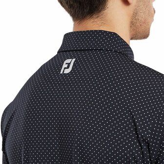 Footjoy Slisle Dot Heren Polo Shirt Navy