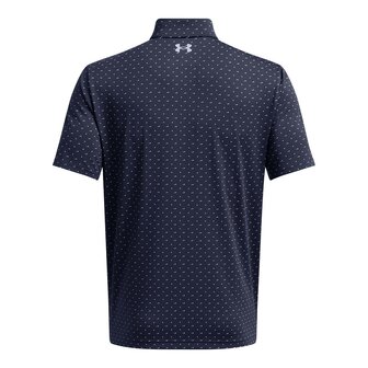 Under Armour Heren Playoff Golfpolo 3.0 Printed-Midnight Navy White Steel