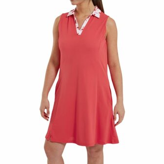 Footjoy Dames Golf Jurk Floral Trim Red