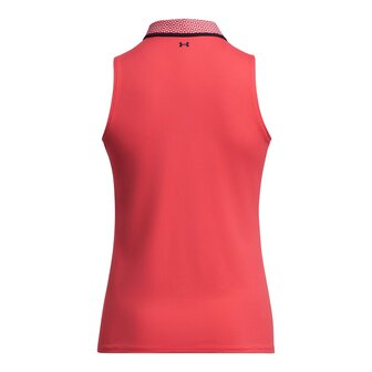 Dames Mouwloze Polo Under Armour Iso-Chill SL Rood Solstice