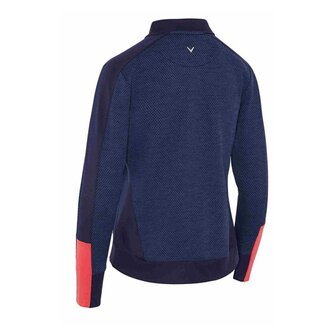 Callaway Heathered  Fleece Midlayer Donkerblauw