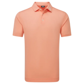 Footjoy Stretch Pique Heren Polo Shirt Solid Papaya