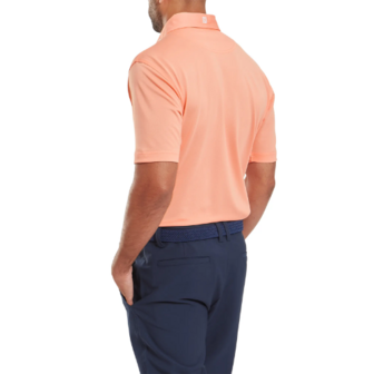 Footjoy Stretch Pique Heren Polo Shirt Solid Papaya