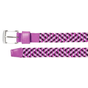 FootJoy Braided Golfriem Dames Zwart/Wit/Berry