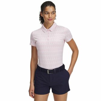 Under Armour Playoff 3.0 Printed Dames Polo Prime Pink