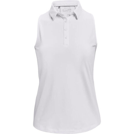 Under Armour Zinger Sleeveless Polo White