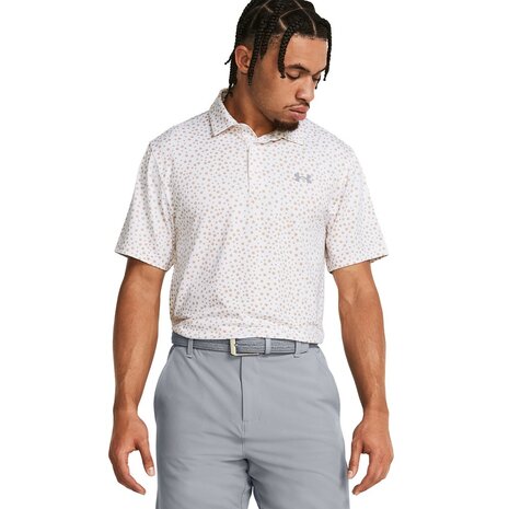 Under Armour Playoff Golfpolo 3.0 Printed- Polo-Tudor Rose White