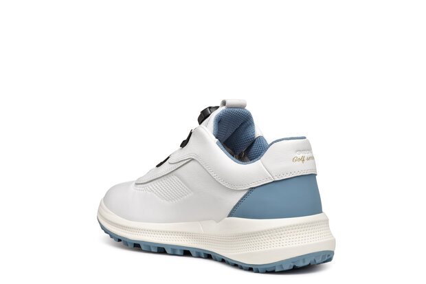 Geox Dames Golfschoenen BOA Amphibiox Wit Lichtblauw