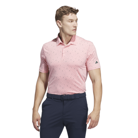 Adidas ULT365 All Over Print Heren Golfpolo Roze 