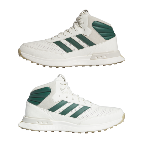 Chaussure de golf Adidas S2G Sl Mid pour Unisex  Blanc cassé Vert