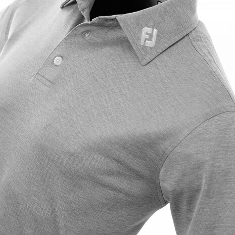 Footjoy Stretch Pique Solid Golf Polo Grijs