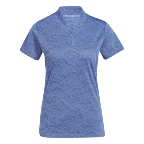 Adidas W Jacquard Mouwloze Dames Polo Blauw