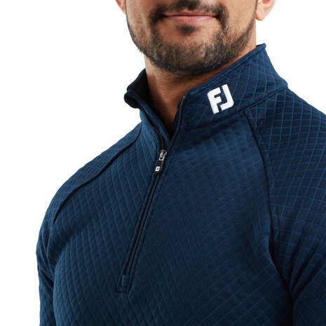 Footjoy Jacquard Thermal Cout Heren Midlayer Navy