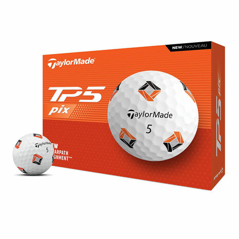 Taylormade TM24 TP5 Pix Golfballen Wit