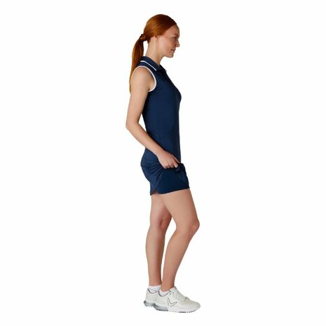 Callaway Robe de golf unie sans manches pour femme Bleu marine