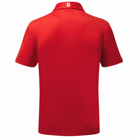 Footjoy Stretch Pique Solid Polo Rood