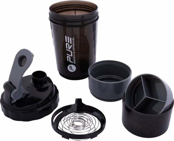 Pure2Improve Shaker 500ML Zwart Grijs