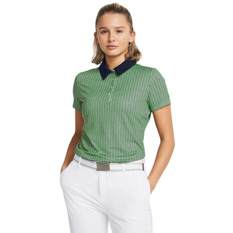 Dames Golfpolo Under Armour Playoff Ace Polo-Matrix Green Navy