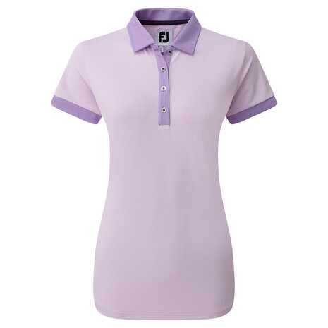 Dames Golfpolo Footjoy Colour Block Lila Paars