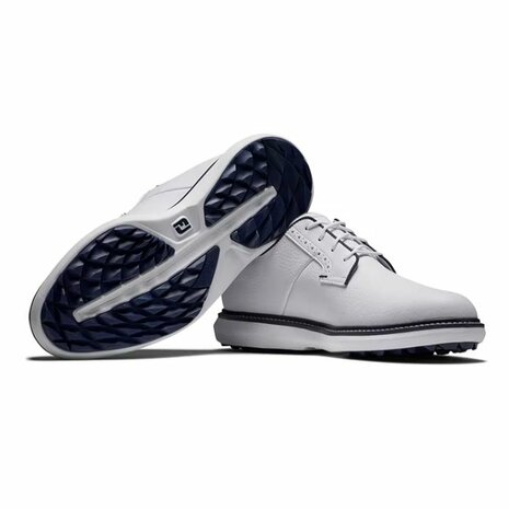 Footjoy Heren Golfschoenen Traditions Wit Navy