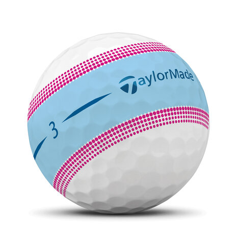 Taylormade TM24 Tour Response Stripe Golfballen Wit Pink