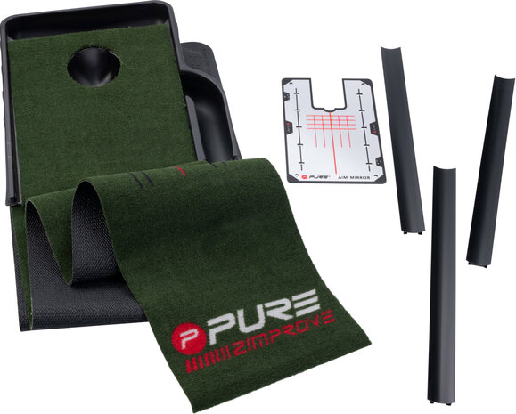 Pure2Improve Golf hazard Puttingmat inclusief spiegel