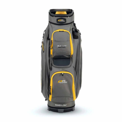 Powakaddy Cartbag DLX Lite Gun metal/Geel