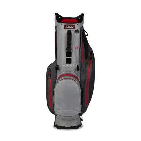 Titleist Hybrid 14 Stadry Standbag Charcoal Grijs Rood