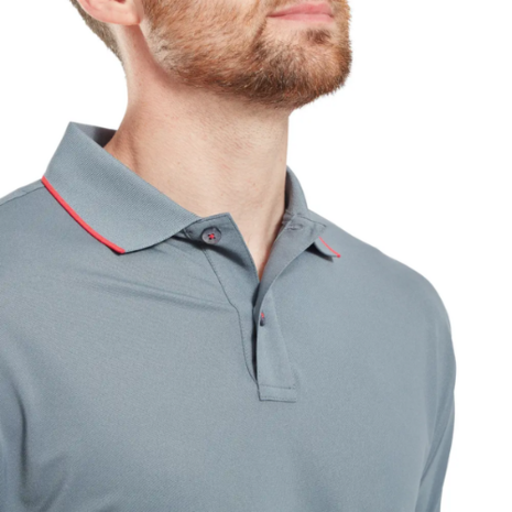 Footjoy Stretch Pique Heren Polo Shirt Flint/Hibiscus