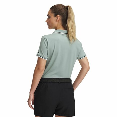 Under Armour Drive Dames Rib Polo Silica Groen